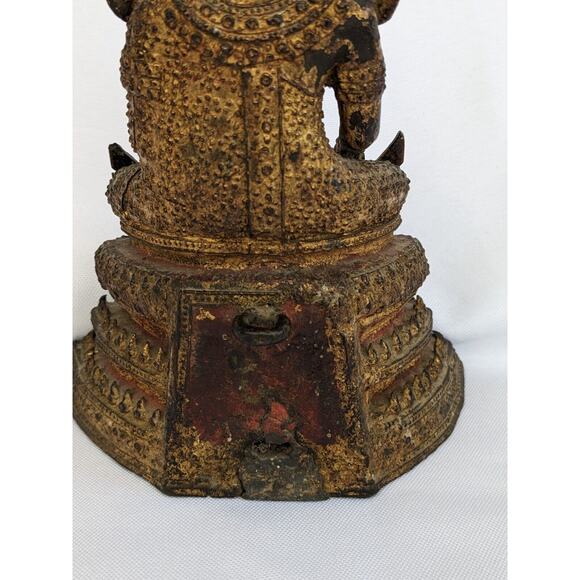 Antique 19th Century Bronze Thai Rattanakosin Buddha Statue from Thailand - Picture 7 of 10